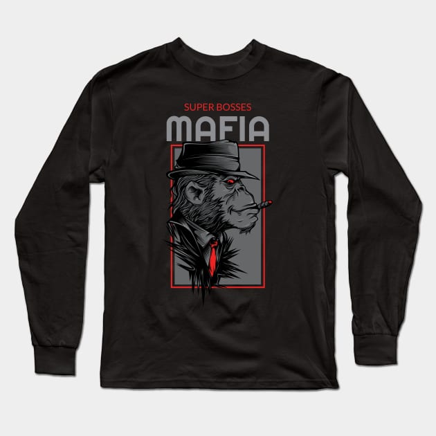 Super bosses mafia Long Sleeve T-Shirt by Elite Wear 